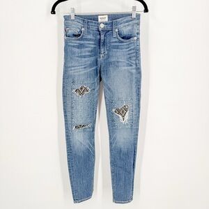 Hudson Jeans Women's Distressed Blue Ankle Jeans